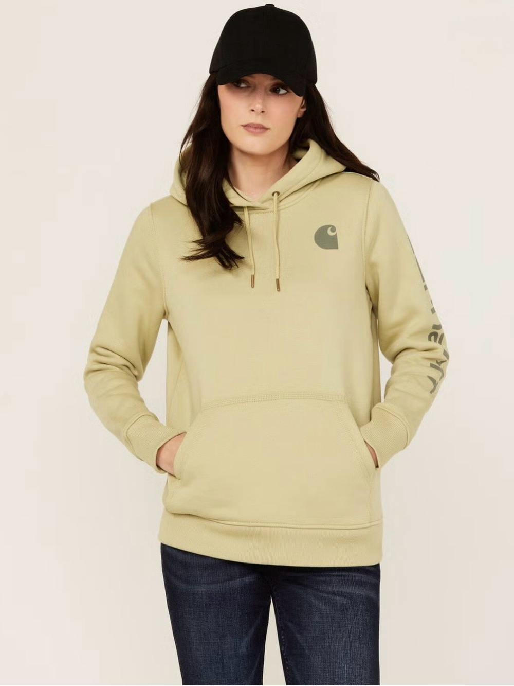 Carhartt Women'sRelaxed Fit Mid-Weight Clarksburg Graphic Logo Sweatshirt